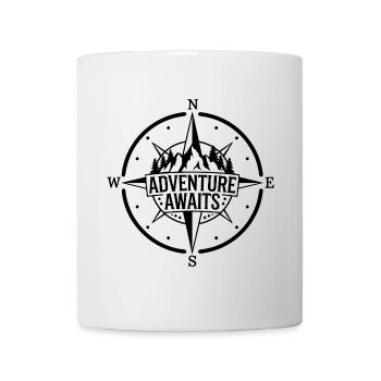 Montagnes - L’aventure vous attend - Mug blanc - blanc - Devant