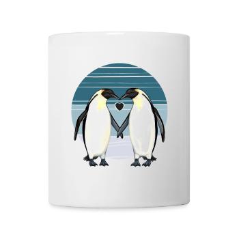 Valentines Day - Penguin Love with Heart - Mug - white - Front