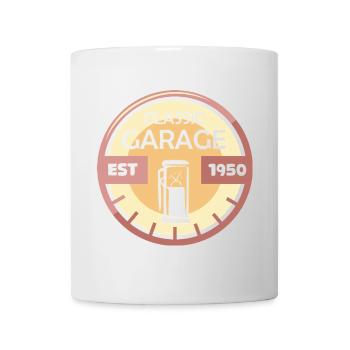 Voiture vintage garage rétro tenue vintage voiture classique - Mug blanc - blanc - Devant