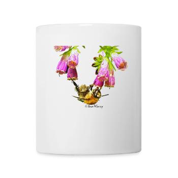 Mosaïque d’abeilles avec effet réaliste - Mug blanc - blanc - Devant