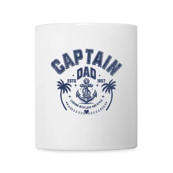 Design Captain Dad avec Ancre et Palmier - Mug blanc - blanc - Devant