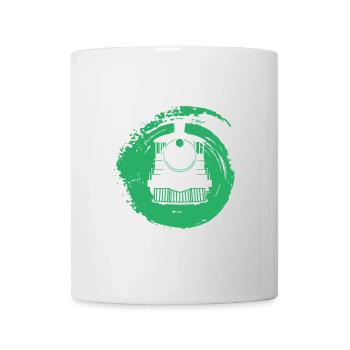 Modelleisenbahn Dampflok Bahn - Tasse - Weiß - Vorne