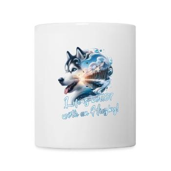 Schlittenhund - Tasse - Weiß - Vorne