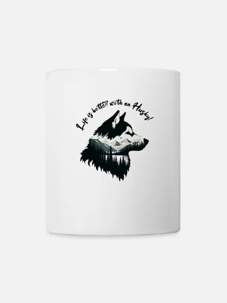 Schlittenhund - Tasse - Weiß