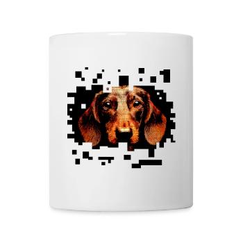 Dachshund Wirehaired Pixelart - Mug - white - Front