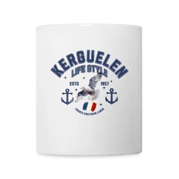Kerguelen Inseln Design mit Möwe und Ankern - Tasse - Weiß - Vorne
