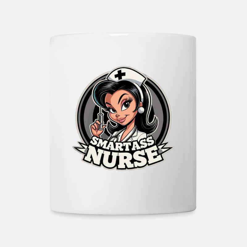 Klugscheißer Krankenschwester witzig Geschenk - Tasse - Weiß