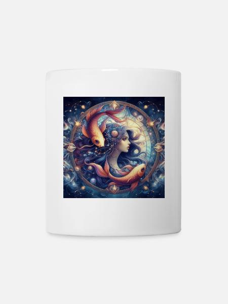 POISSONS \ Signes du zodiaque - Mug blanc - blanc