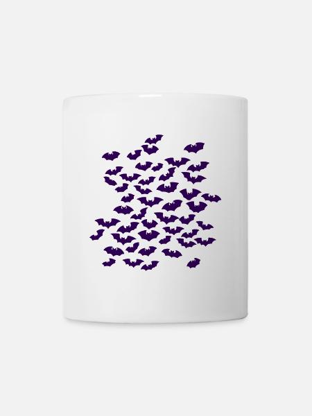 NachtfledermausenSchwarm - Tasse - Weiß