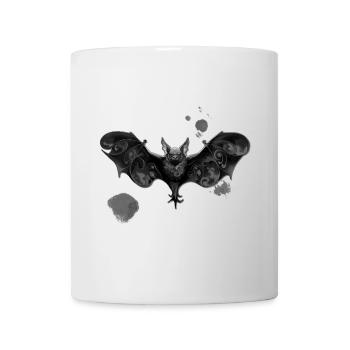 abstrakte Fledermaus, Farbflecken, verschenken - Tasse - Weiß - Vorne