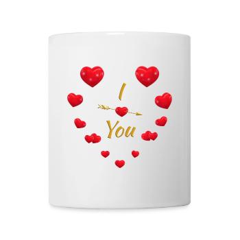 Elegant Heart & Arrow Design for Couples - Mug - white - Front