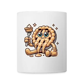Funny Existential Pie Cartoon Design - Mug - white - Front