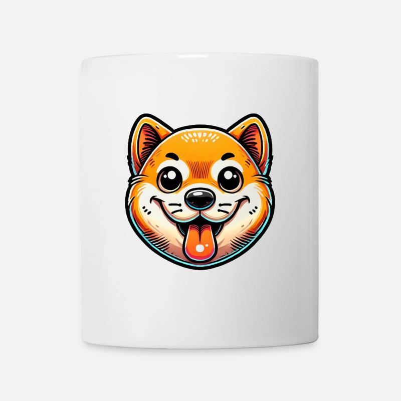 Funny Shiba Inu Crypto Dog Design - Mug - white