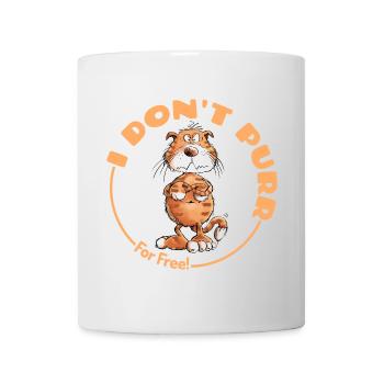 Grumpy I Don't Purr Cat Saying Cats - Mug - white - Front