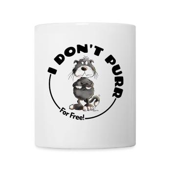 Grumpy I Don't Purr Cat Saying Cats - Mug - white - Front