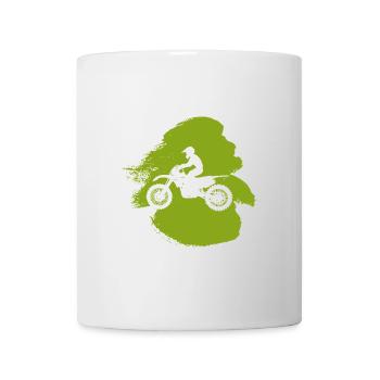 Moto-route Biker Chopper - Mug blanc - blanc - Devant