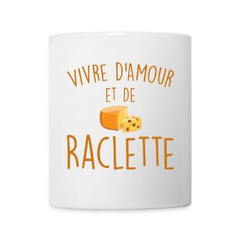 Leben von Liebe und Raclette - Tasse - Weiß - Vorne