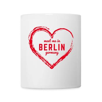 Berlin Deutschland Fan Flagge Design T Shirt - Tasse - Weiß - Vorne