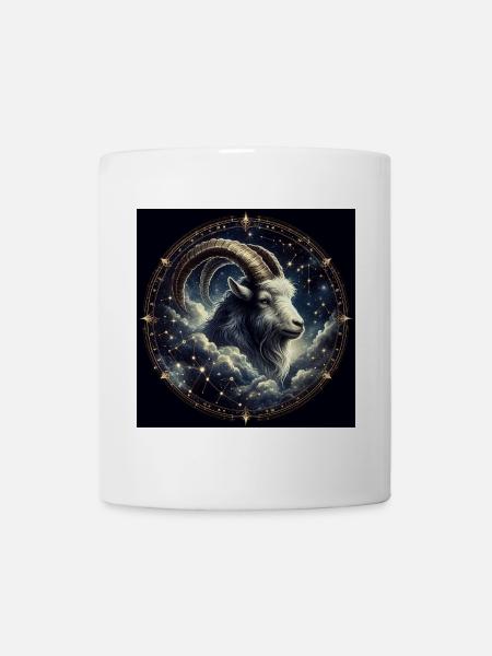 STEINBOCK / Tierkreiszeichen - Tasse - Weiß