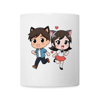Fantasy Cat Duett für Kinder - Tasse - Weiß - Vorne