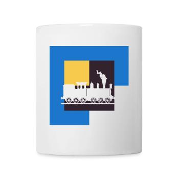 Model Railway Rails Steam Locomotive - Mug - white - Front