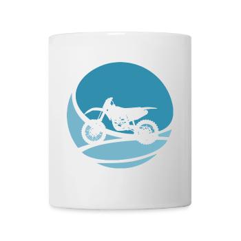 Dirt Bike Stunt Biker - Tasse - Weiß - Vorne