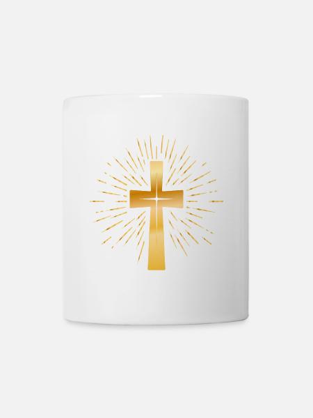 Église - Croix chrétienne - Foi chrétienne - Mug blanc - blanc