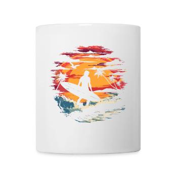 Graphisme Surfer - Mug blanc - blanc - Devant