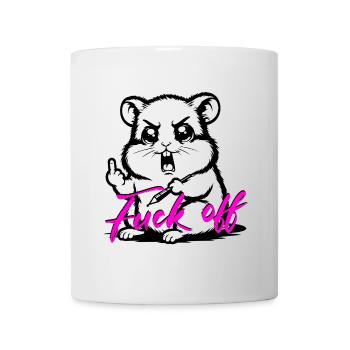 Funny Hamster *Fuck off* - Mug - white - Front