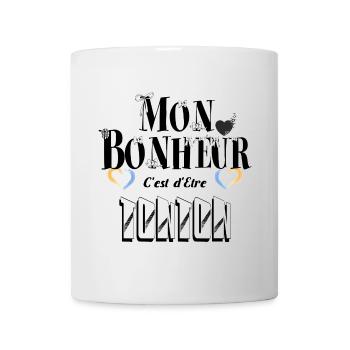 Mon Bonheur C'est d'Etre Tonton - Mug blanc - blanc - Devant