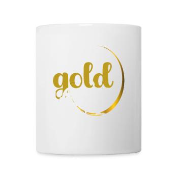 Elegant Gold and White Love Heart Design - Mug - white - Front