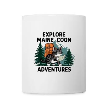 Explorer Maine Coon Adventure Imprimer - Mug blanc - blanc - Devant