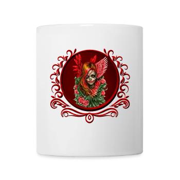 Gothic Blossom, the angel of roses. - Mug - white - Front