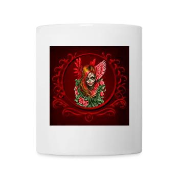 Gothic Blossom, the angel of roses. - Mug - white - Front