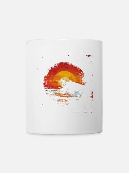 Surfer Sonnenuntergang - Tasse - Weiß