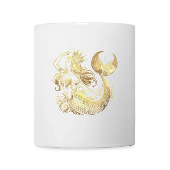 Sirène Sirène Princesse Or Cadeau Doré - Mug blanc - blanc - Devant