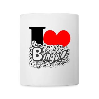 Bingo, Bingo Game, Gambling, I Love (25) - Mug - white - Front