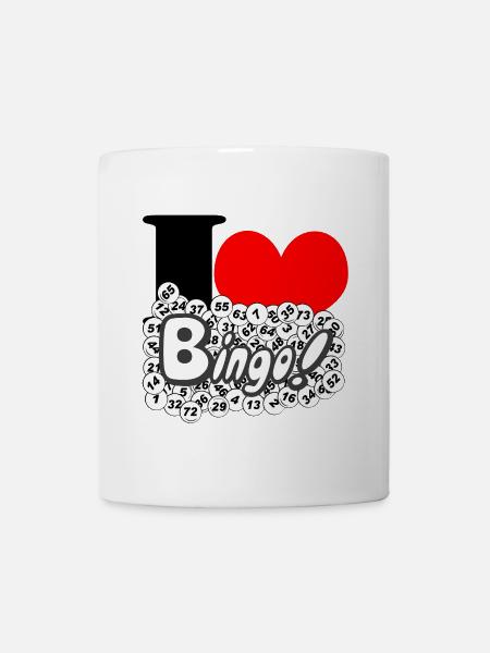 Bingo, Bingospiel, Glücksspiel, I Love (25) - Tasse - Weiß