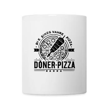 Döner-Pizza – Die perfekte Fusion - Tasse - Weiß - Vorne