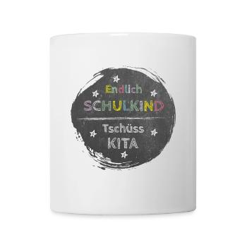Finally a schoolchild - goodbye daycare | Chalkboard Design - Mug - white - Front