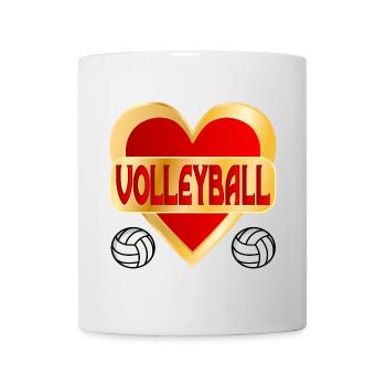 HERZ HOBBY VOLLEYBALL - Tasse - Weiß - Vorne