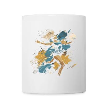 Volleyballspielerin Graffiti - Tasse - Weiß - Vorne
