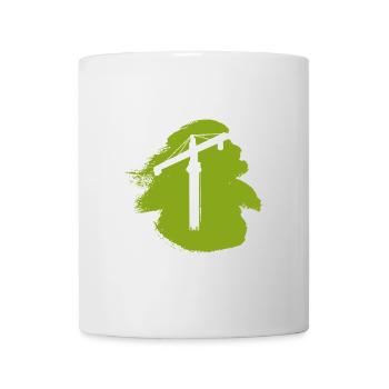 Ouvrier de chantier de grue - Mug blanc - blanc - Devant