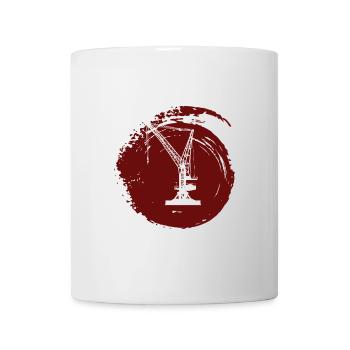 Construction de grue de chantier - Mug blanc - blanc - Devant
