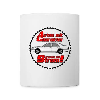 MB W124 , Youngtimer,Chrakter (25) - Tasse - Weiß - Vorne
