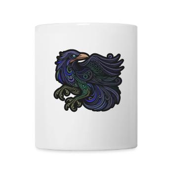 Stammes-Raben-Kunst - Tasse - Weiß - Vorne