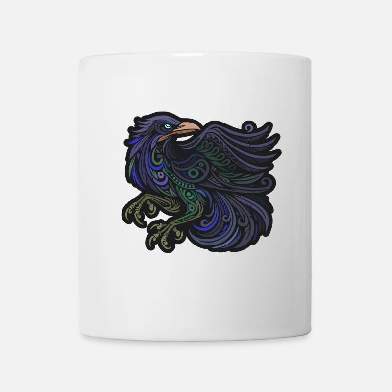 Stammes-Raben-Kunst - Tasse - Weiß