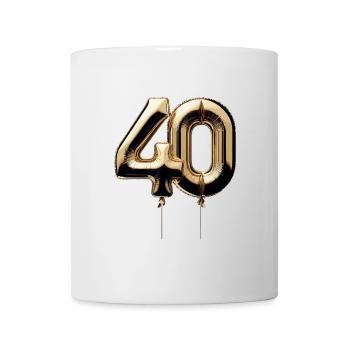 40 Years Gold Balloon Foil Balloon Gift - Mug - white - Front