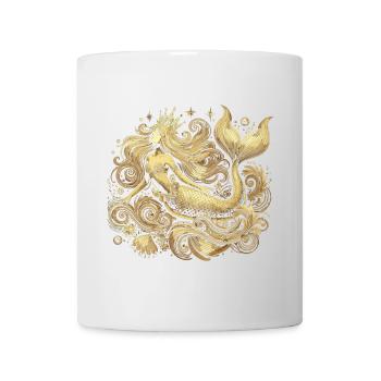 Sirène Sirène Princesse Or Cadeau Doré - Mug blanc - blanc - Devant