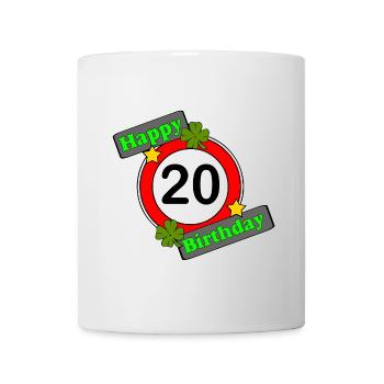 20th Birthday , Happy Birthday (25) - Mug - white - Front